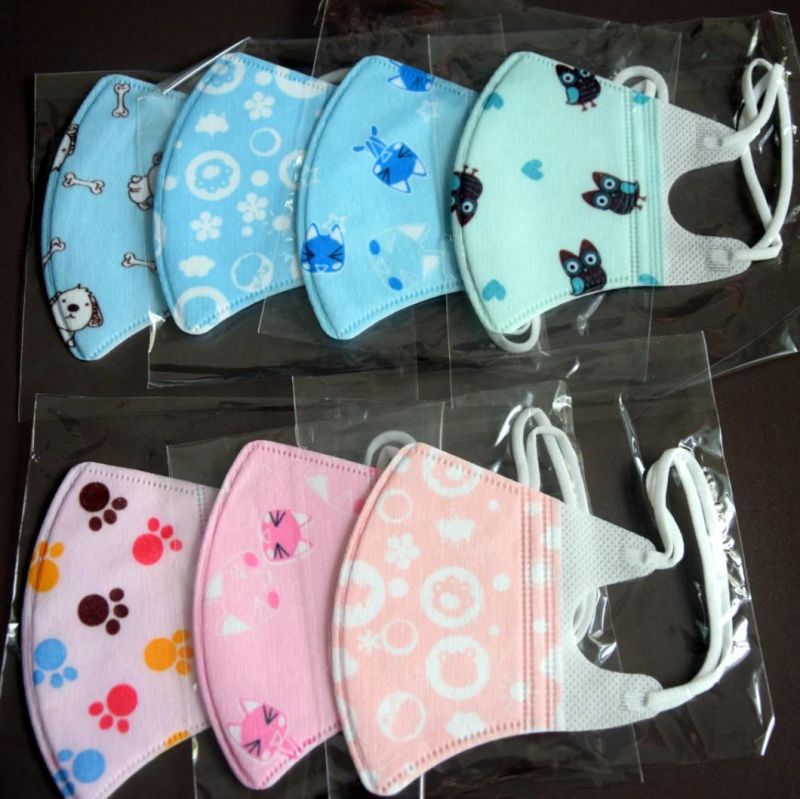 Non-Woven Children Masks for Civilian Personal Protection Three-Dimensional Cute Print Children′s Mask