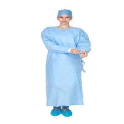 Disposable Standard Surgical Gown Medical Blue SMMS Gown for Hospital