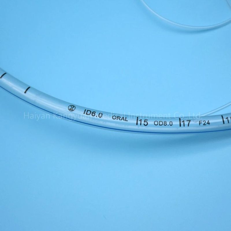 Oral Preformed (RAE) Endotracheal Tube PVC for Single Use Cuffed or Uncuffed