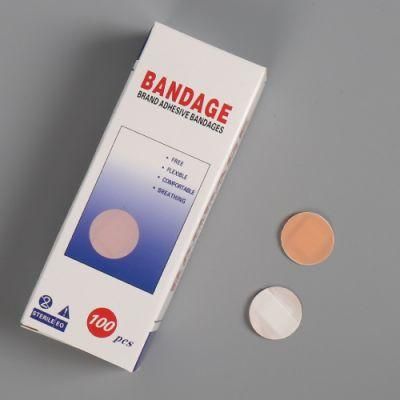Dia 22mm Skin Color Breathable Waterproof Plastic PE Wound Dressing First Aid Round Plaster