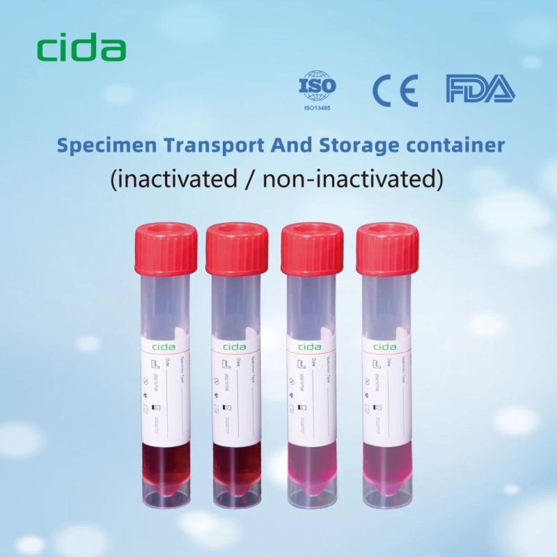 Vtm Medical Supply PCR Test Tube Sampling Tube 3ml 5ml 7ml 10ml Rapid Test Kit Transport Media Specimen Collection Tube with Nasopharyngeal Swab