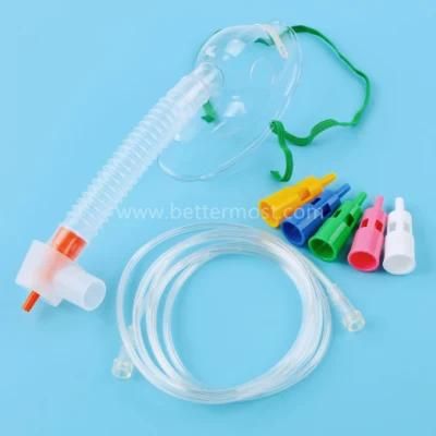 Disposable High Quality Corrugated Tube Mask with Oxygen Connecting Tube Adult Child