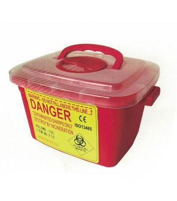 PP Plastic Safety Box Biohazard Needle Sharps Disposal Syringe Container Bin with Handle