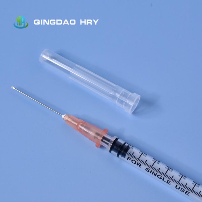 Ready Stock of 1ml Luer Lock Luer Slip Syringe for Hospital with Safety Needle