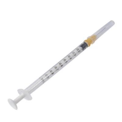 Best Price Plastic 3 Parts Sterile Disposable 1ml Syringe No Needle
