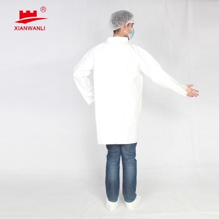 Disposable Lab Coats for Adults with Pockets Durable and Latex-Free White Lab Jackets