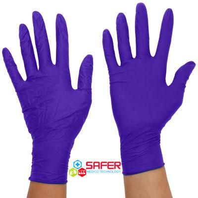 Malaysia Disposable Non Sterile Blue Nitrile Gloves Food Safe