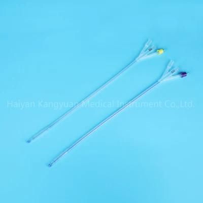 Silicone Urinary Indwelling Foley Catheter Urethral Use Balloon 3way