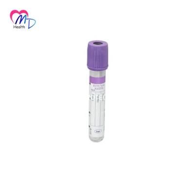 Medical Disposable Purple Cap Pet Glass Vacuum EDTA K2 K3 Tube