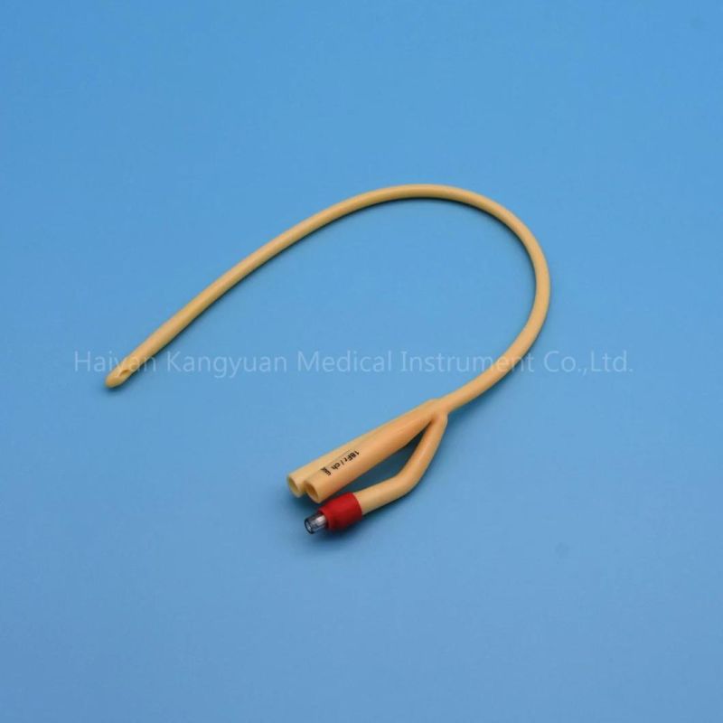 Silicone Coated Latex Foley Catheter Medical Instrument