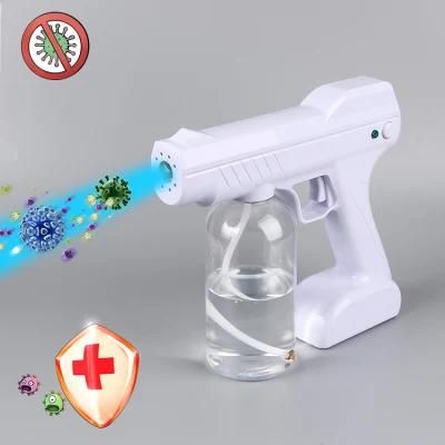 10W 800ml Disinfection Blue Light Nano Disinfection Spray Gun Mist Maker Fogger Atomizer Nano Steam Gun