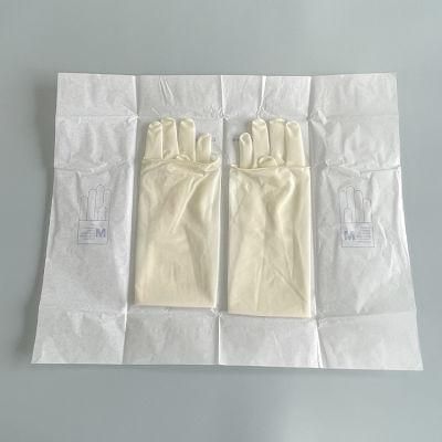 18 Inches Disposable Latex Gynecological / Obstetric Gloves Powder or Powder Free
