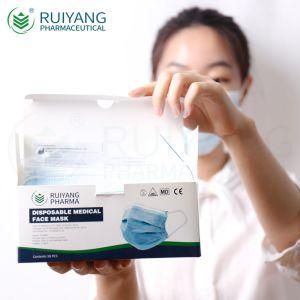 ISO13485 Disposable Non-Woven Medical Mask CE TUV Certified Bfe 99.6% Surgical Mask