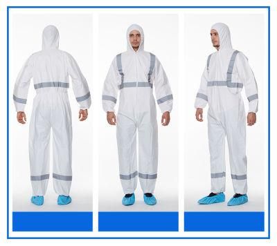 High-Vis Sf Type 5 / Type 6 Microporous Disposable Coverall