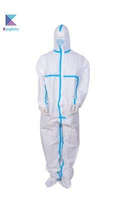 Safety Suit Disposable Protection Suit Isolation Gown with Knitted Cuff
