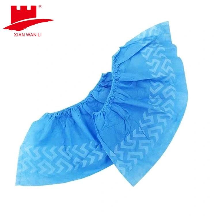 Disposable Non Woven Medical Shoe Cover with T Clips Surgical Shoes Cover for Hospital Antiskid