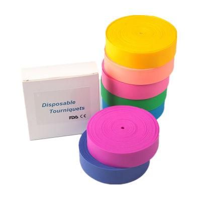 Medical Elastic TPE Disposable Tourniquet in Roll with FDA, CE