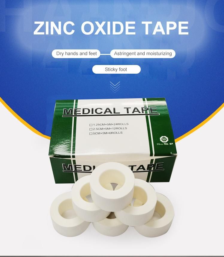 Mdr CE Approved Medical Surgical High Breathable Waterproof First Aid Zinc Oxide Tape