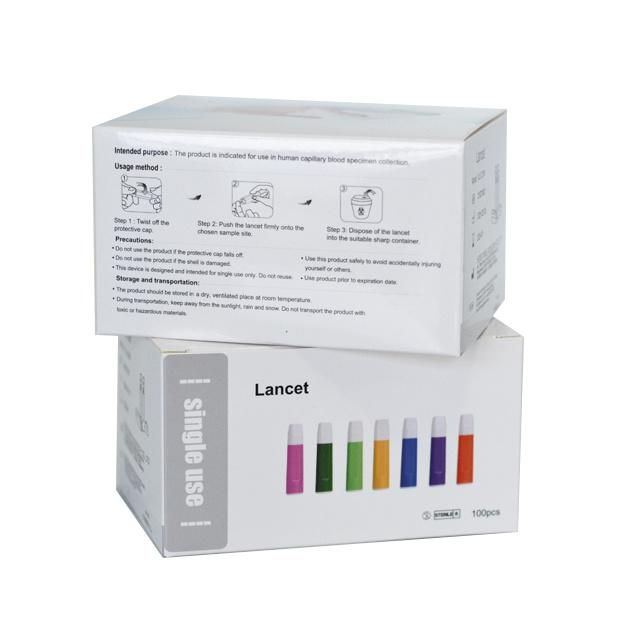 Medical Disposable Sterile Pressure Activated Safety Blood Collection Lancet Needle CE ISO