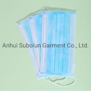 Dustproof 3 Ply Ear Hook Type Disposable Protective Non Woven Medical Surgical Face Mask