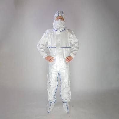 Wholesale Price Cheap Hooded Safety Disposable Coveralls PPE Protective Coverall with Elastic Cuff