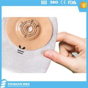 One Piece Convex Colostomy Bag with Adhesive Wafer
