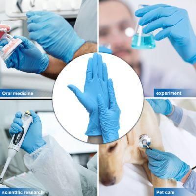 Good Quality Factory Directly Custom Disposable Blue Nitrile Gloves