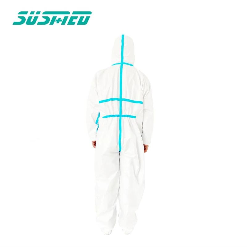 Waterproof Breathable Personal Medical Isolation Polypropylene Overalls Microporous Suits Disposable Coveralls