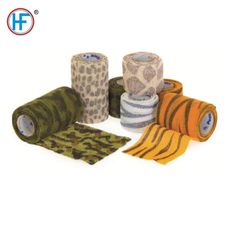 Colored Nonwoven Fabric Flexible Self Adhesive Cohesive Bandage Medical Elastic Pet Vet Wrap Bandage