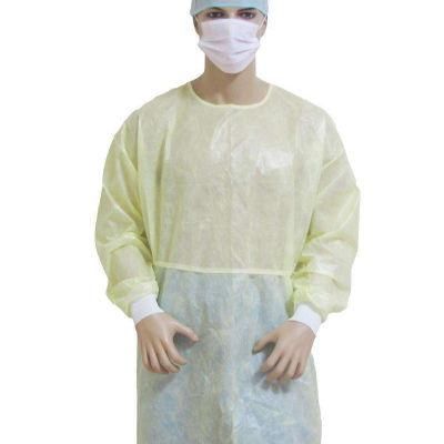 Isolation Disposable Gown Level 30GSM PP PE Waterproof with CE Certificated