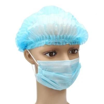 High Quality Custom Fitted Cap with Logo Disposable Mob Cap Nonwoven Hair Nets Cap Nurses Bouffant Medical Clip Caps Manufacturer Supplier
