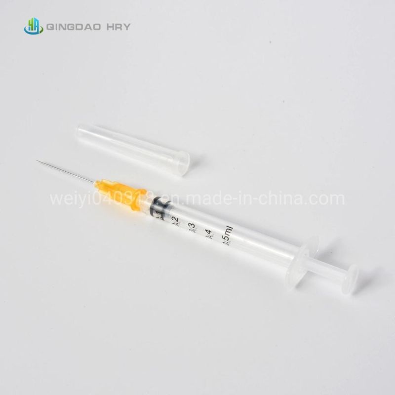 Factory Supply Medical 0.3-20ml/Cc Ad Syringe Medical Self Destruction Auto Disable Syringe/Low Dead Space Syringe with Hypodermic Meedle