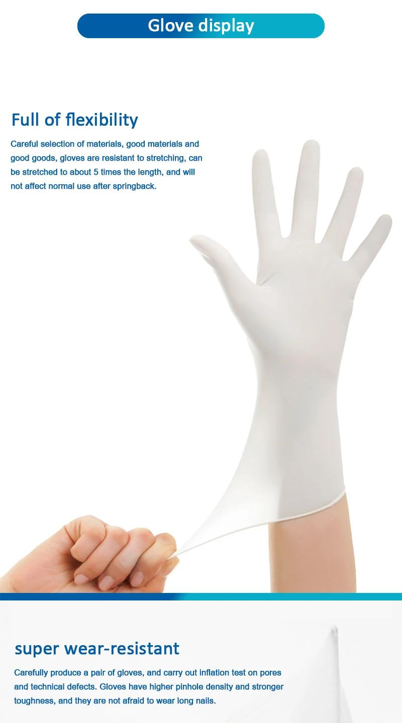Examination Disposable White Latex/Vinyl/PE Gloves Powder Free Protective Glove