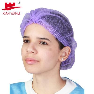 Wlc1001 Latex-Free Elastic Elastic Headband Disposable Surgical Bouffant Head Cap