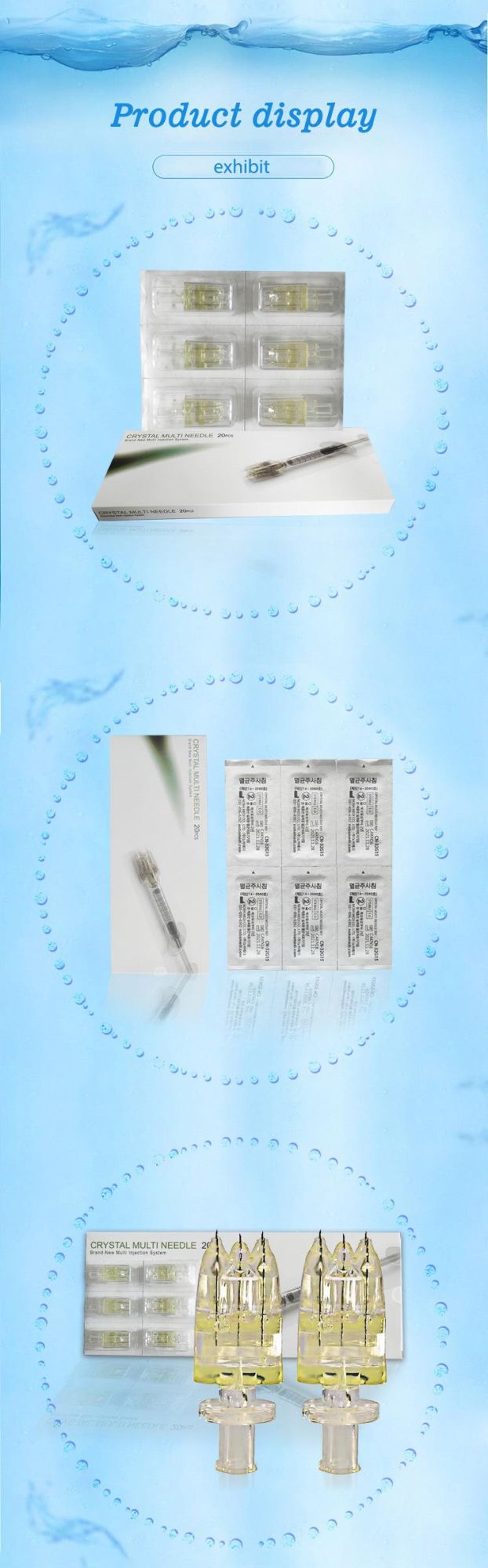 Wholesale Vital Injector Multi Needles 9 Pins Korean 3 Pin Multi Needle 5 Pin Crystal Multi Needle