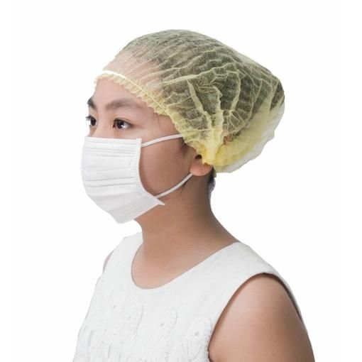 Double Elastic Anti Dust Non-Woven Bouffant Cap Mob Cap Nurse Medical Consumables