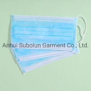 Disposable Blue Color Earloop 3 Layer Medical Surgical Face Mask for Adult