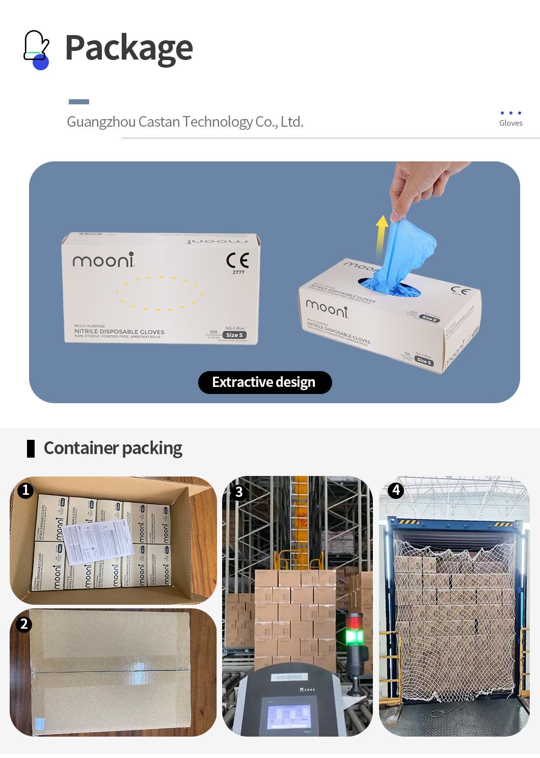 Factory Direct Prices Nitrile Gloves Blend Examination Gloves