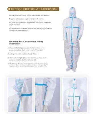 Disposable Safety Coverall Waterproof Suit Medical Protective Clothing Isolation Gown