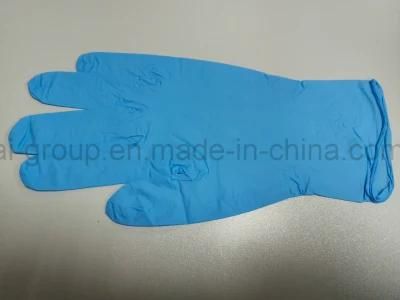 Disposable Medical Grade blue Color Nitrile Gloves with Aol 1.5
