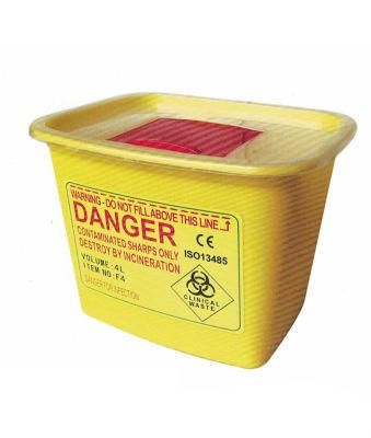 Plastic Sharps Container Biohazard Needle Disposal Waste Box for Infectious Storage