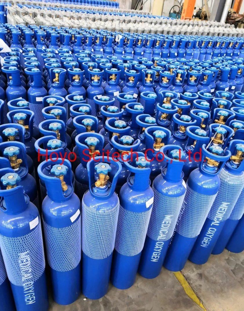 Hot Sales 4L 6.3L 10L 40L Seamless Al Steel Industrial Medical Argon/CO2/Gas/Air/Oxygen Cylinder