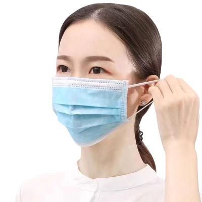 Bfe 98% 3 Ply Non-Woven Fabric Disposable Anti Splash Dust Pm2.5 Virus FDA 510K CE En149 En14683 Approved Earloop Blue Color Surgical Face Mask