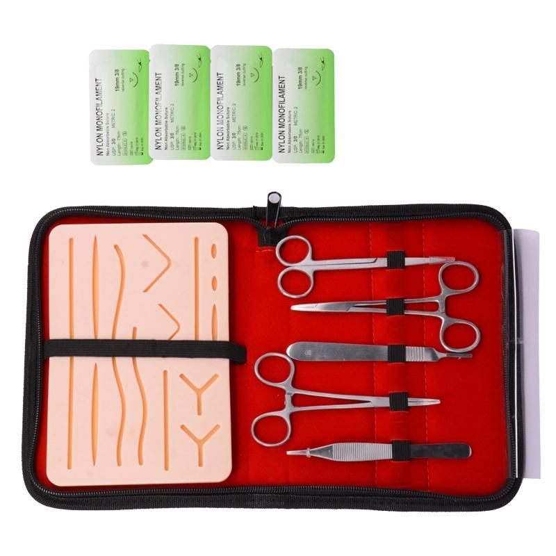 Medical Student Training Suture Pad with Surgical Tool Suture Practice Kit