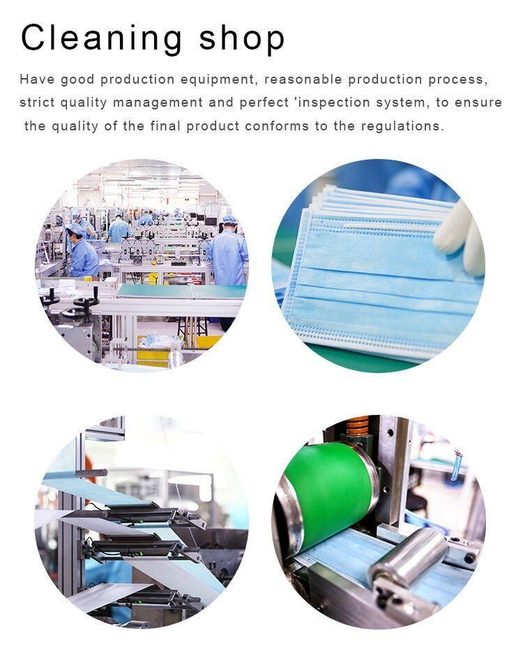 Disposable Nonwoven 3ply Surgical Face Mask for Medical/Hospital Use