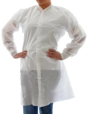 Disposable Nonwoven Spp Lab Coat Visitor Coat