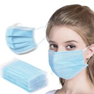 Top Sale Blue Medical Mask Flat Disposable Adult Surgical Mask with 3 Layers CE Certification Non-Woven Earloop Surgical Use