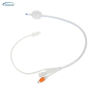 Disposable Medical Supplies Silicone Foley Catheter with Temp. Probe