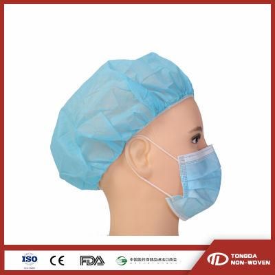 Disposable PP Non Woven Strip Clip Cap Bouffant Head Cover Disposable Surgical Caps CE Ozone 3 Years Class I