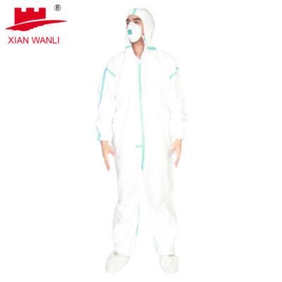 New Products Rhycom Protective Clothing Disposable Chemical Protective Coverall with Hood Category 3